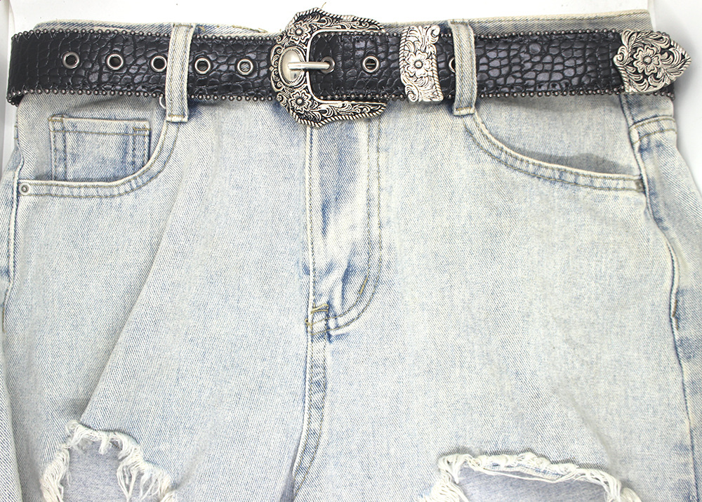 Trendy New American Vintage Belt Jeans Skirt Accessories Fashionable and Versatile Personalized Belt Subcultural Belt for Men and Women_viptrois.com