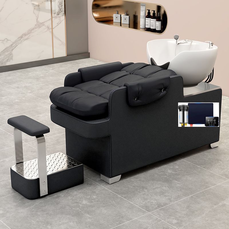 Cama de champú de celebridades de Internet, peluquería de alta gama, cama de champú semi-reclinada, peluquería, peluquería, cama de champú de lavado de cerámica especial