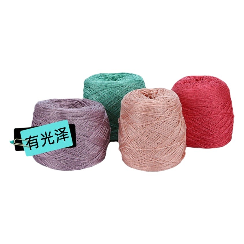 Siyue al por mayor de primavera y verano de seda de morera Tencel hilo de lana tejida a mano bricolaje Bola de seda de hielo hilo de lana fina