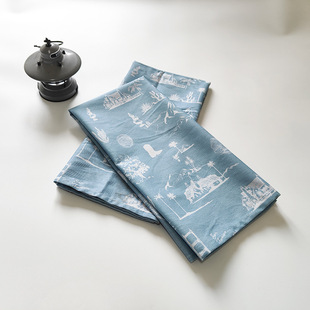 To map the production of new cotton tea towel cotton printed table mat cross-border foreign trade kitchen wipe cup towel cushion cloth
