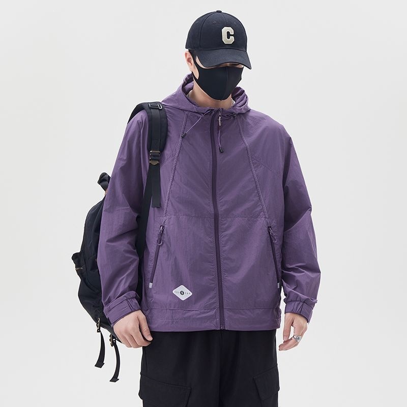 夏季户外UPF50+山系机能防晒衣男轻薄防紫外线防晒服连帽外套男款