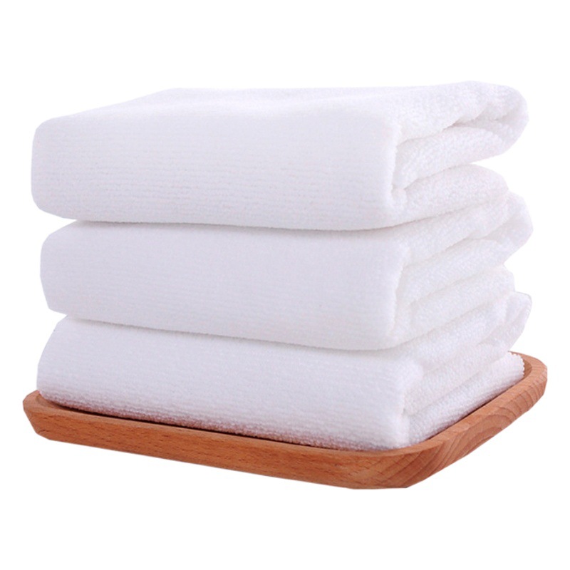 Manufacturer Wholesale Hotel White Towel with Logo Printed Microfiber Beauty Salon Barber Shop Hotel Disposable White Towel