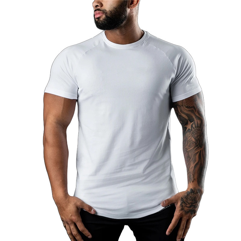 Us Size New Hot-Selling Quick-Drying Sports Fitness Compression Short-Sleeved Round Neck Breathable Men's Tight T-Shirt Top Us Size New Hot-Selling Quick-Drying Sports Fitness Compression Short-Sleeved Round Neck Breathable Men's Tight T-Shirt Top