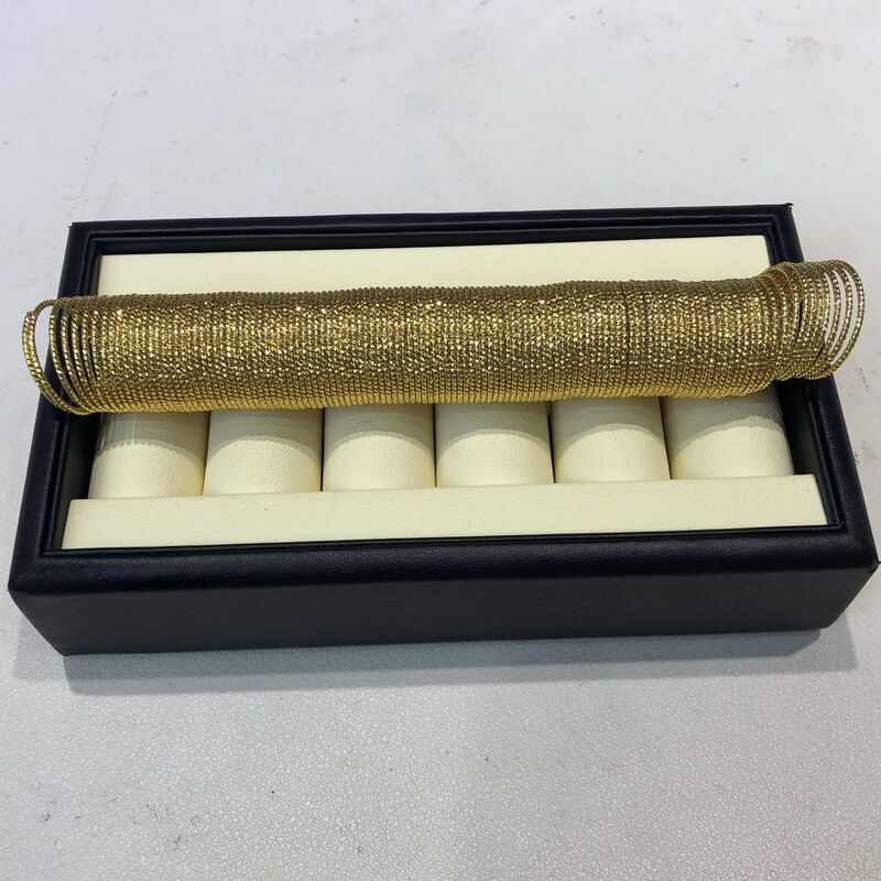 New DIY Pearl Jewelry Copper Plated with Real Gold, Twist Elastic Adjustable Ring Base, Color-Preserving Semi-Hard Ring Semi-Finished Blank Base