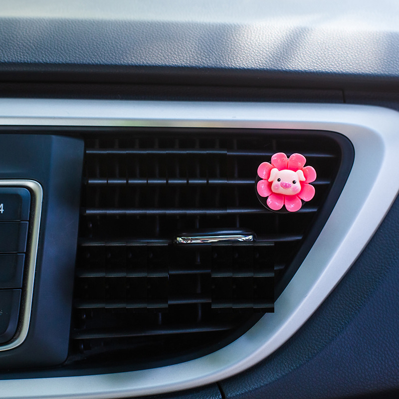 Perfume de coche, aromaterapia, lindo conejito, colgante de salida de aire acondicionado de coche, decoración de coche femenina de celebridades netas