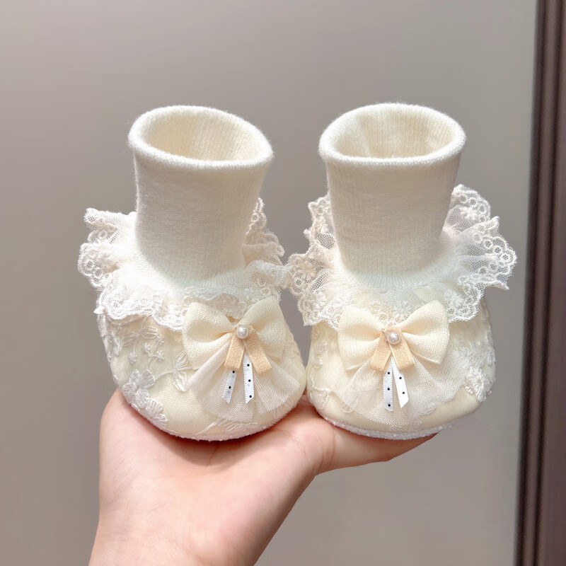 Zapatos para bebés, calcetines de primavera y otoño, calcetines para bebés, calcetines antideslizantes para niños, calcetines cálidos para princesas de 0 a junio