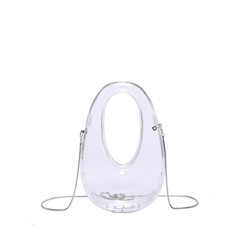 Textura transfronteriza cadena bolsa casual otoño / invierno 2025, nueva bolsa de hombro acrílica, bolsa de mujer de moda transparente