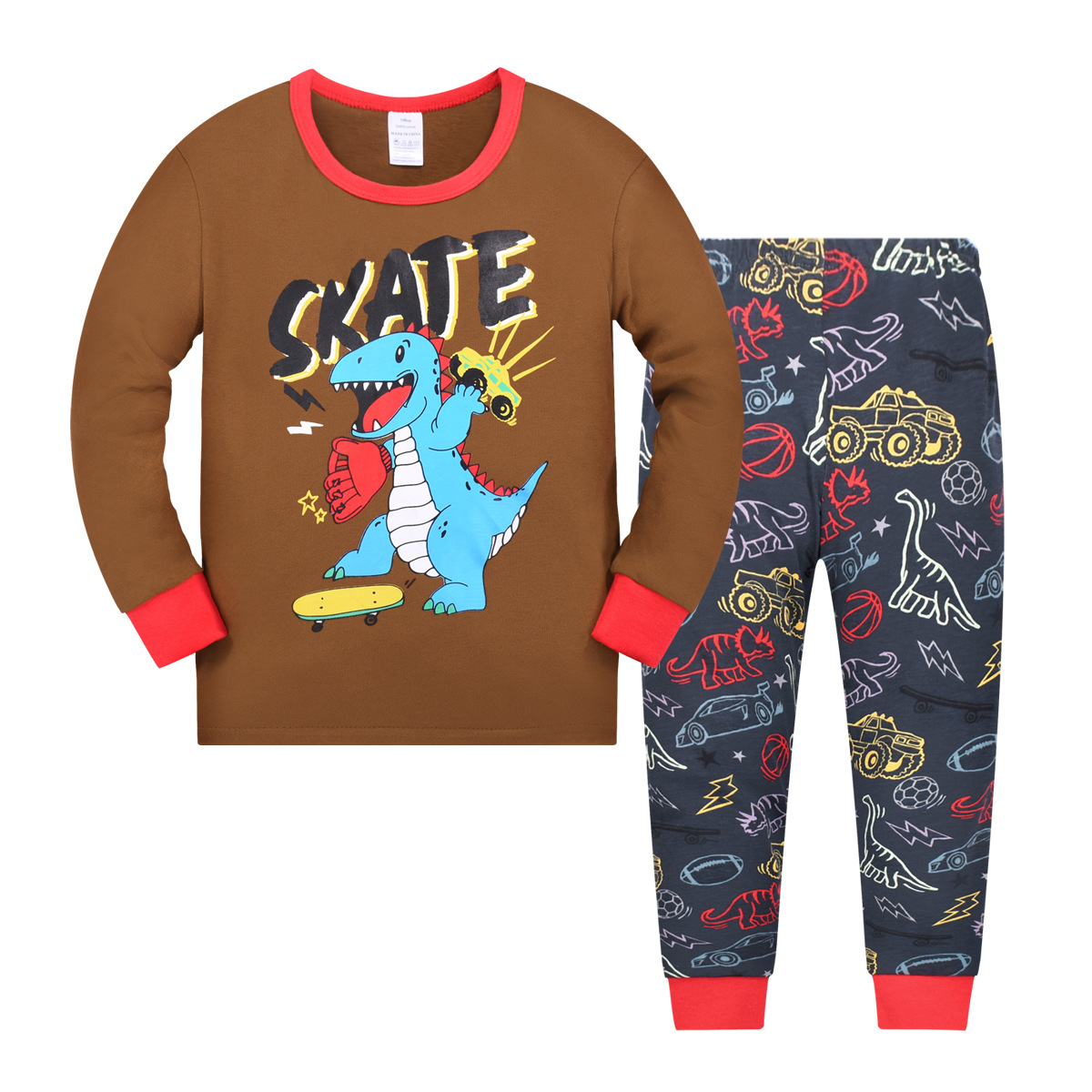 Europa y América nuevos niños homewear traje de comercio exterior transfronterizo niños de dibujos animados impreso pijamas niños Pijamas