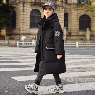 2024 new children's down jacket girls long thick winter white duck down boys big children warm coat