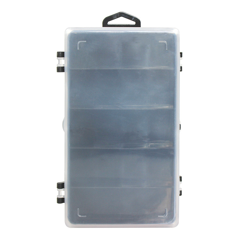 Accesorios para equipos de pesca transparente luya cebo caja de plástico caja de almacenamiento de doble capa imitación cebo falso cebo caja de fábrica al por mayor