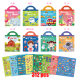 Cross-border children's diy scene Sticker Book 2-5 years old early education concentration training can be repeatedly pasted jelly sticker book