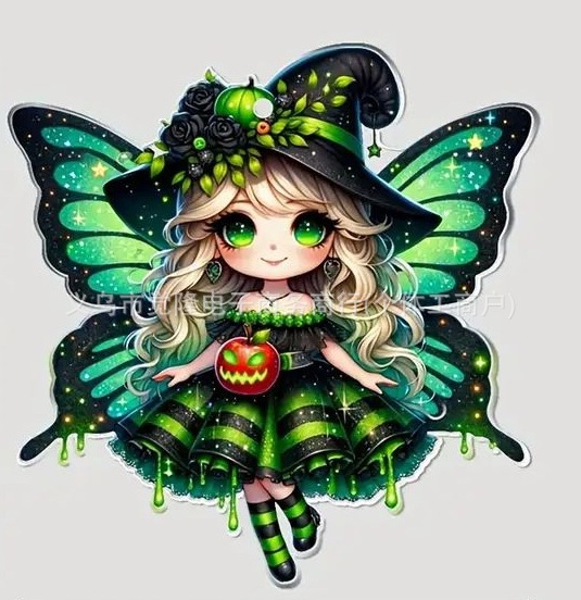 Nuevos productos transfronterizos de acrílico Halloween Elf de automóviles decoración colgante accesorios de llaves colgante soporte fijo