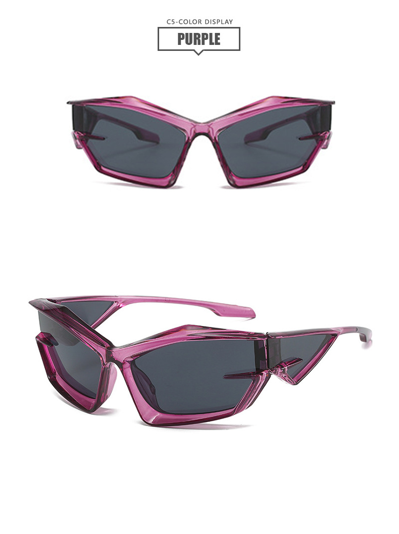 Hip-hop Irregular Geometric Pc Special-shaped Mirror Full Frame Men's Sunglasses display picture 7