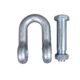 American-style large shackle double-hole bow-shaped D-type safety shackle galvanized hook buckle lifting rigging shackle wholesale