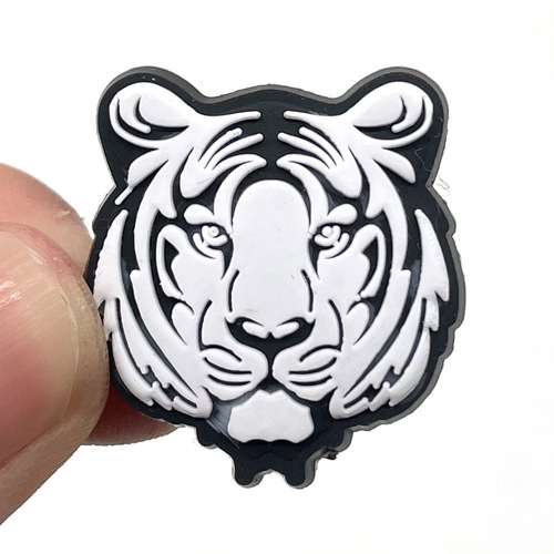 Sketch Black and White Animal Head Series Hole Shoes Flower Shoe Clips PVC Thermoformed Flower Garden Shoes Decorative Accessories