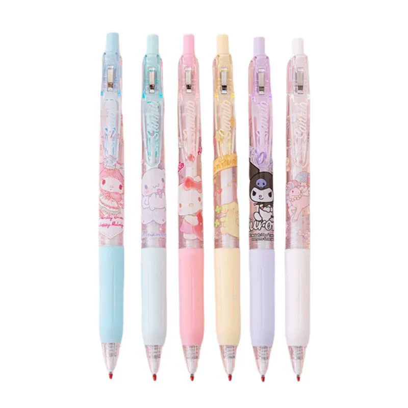 Sanrio, rollerball pen, 6 pieces, print