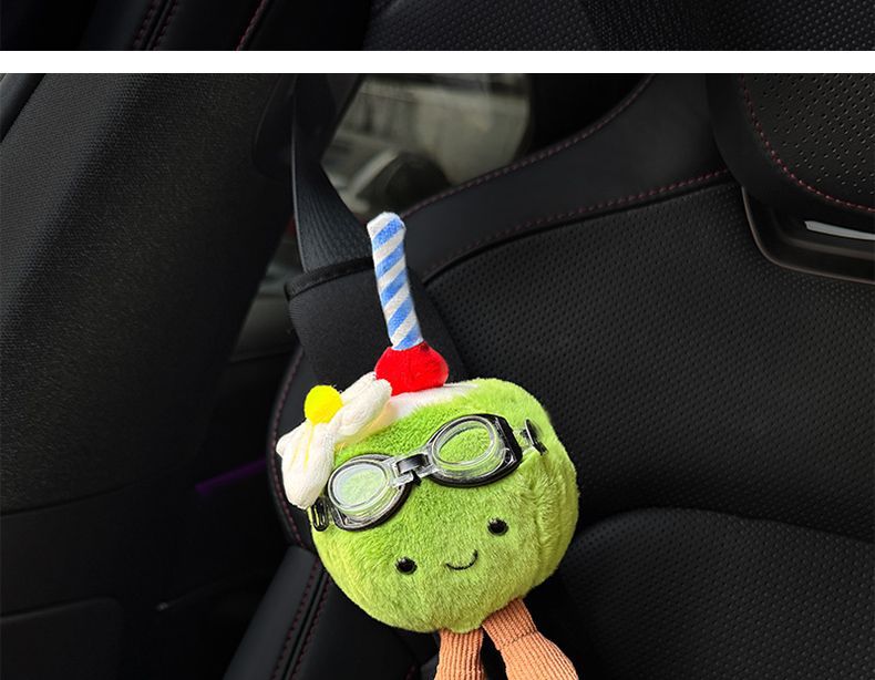 New Style Protective Goggles, Sunflower Lemonade, Seatbelt Shoulder Pads, Decorative Plush Doll, Car Decoration, Anti-Neck Strangulation for Women