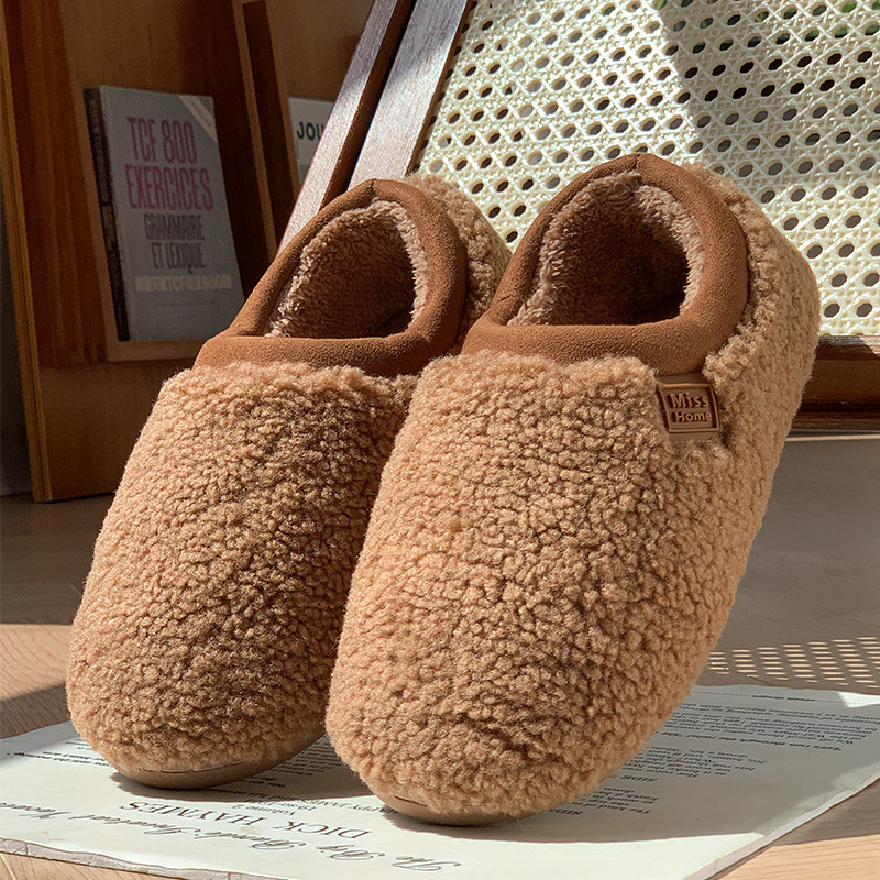 2026 zapatillas de algodón para mujeres de invierno interior antideslizante calentamiento más zapatillas de algodón bolsas de talón antideslizante
