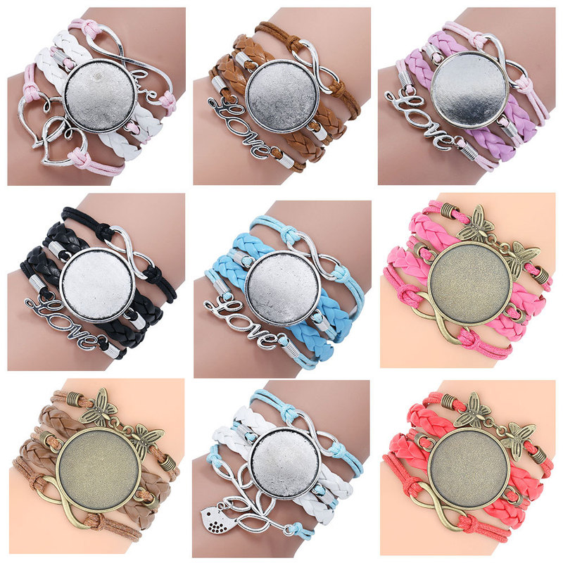 Time gem bracelet semi-finished sublimation hand rope LOVE woven bracelet blank base bracelet manufacturers wholesale