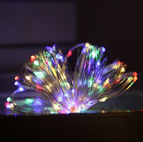Transfronterizos led cable de cobre string control remoto caja de baterías impermeables cable de cobre ramo de flores caja de regalo de Navidad lámpara decorativa