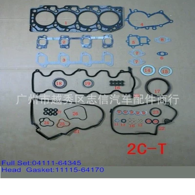 04111-64345 Toyota 2C-T mühərrik təmir dəsti silindr başlığı prokladkası