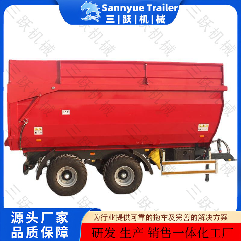 矿用拖车厂家直销-三跃矿山用拖车  源厂直供 箱式后翻拖车尺寸