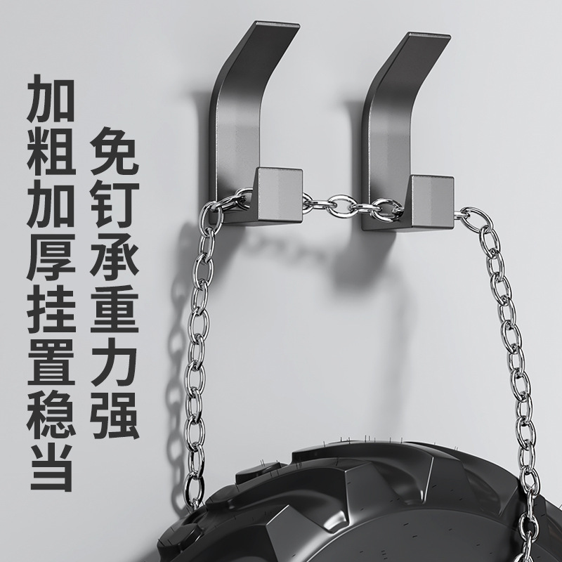 Gancho sin perforar, gancho adhesivo fuerte, percha de puerta de cocina adhesiva, gancho para ropa sin costuras en la pared del baño trasero