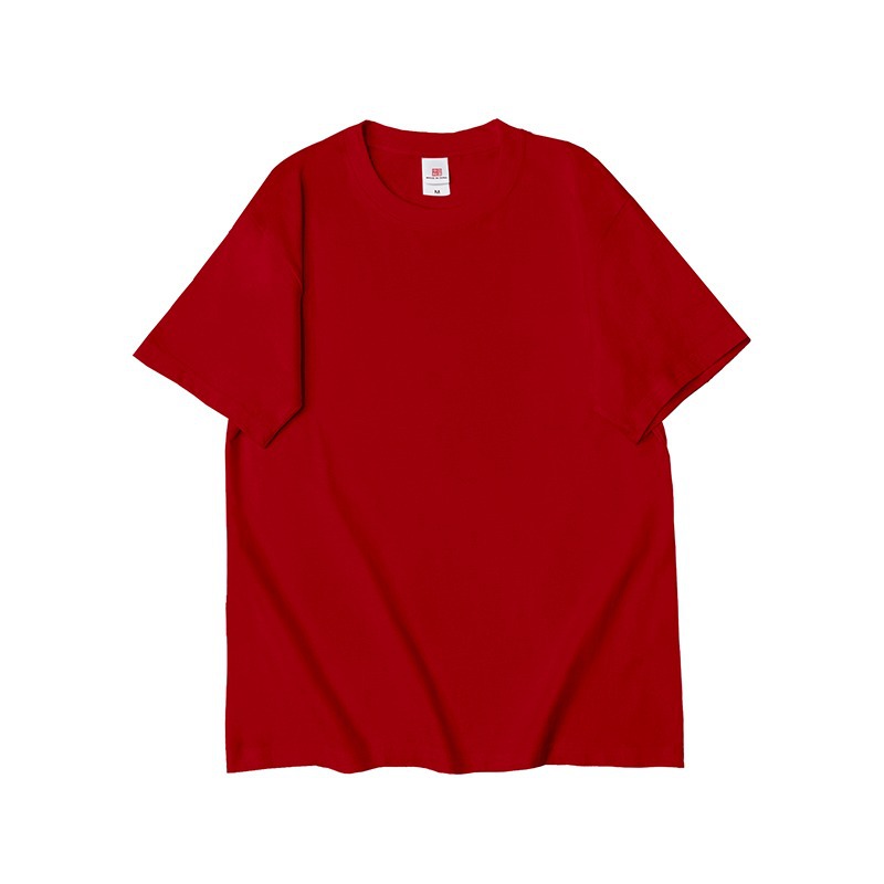 Camiseta de algodón de manga corta para hombres transpirable de color sólido cuello redondo soporte de logotipo personalizado camiseta publicitaria camiseta camiseta