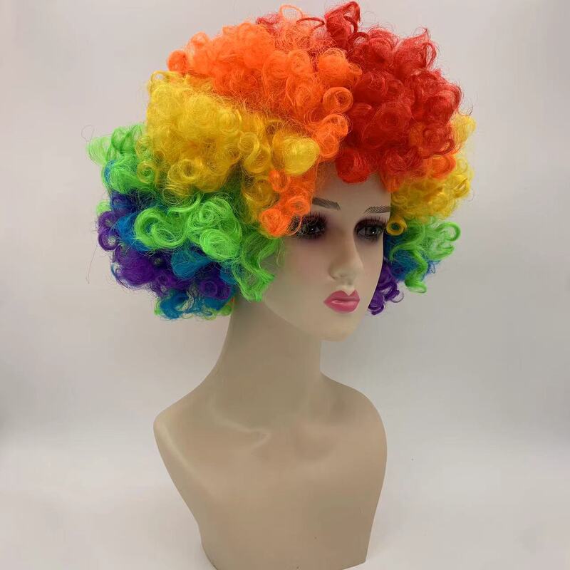 120G Yiwu Clown WiG Afro World Cup Fan Hair Party Party Kidsren Adults