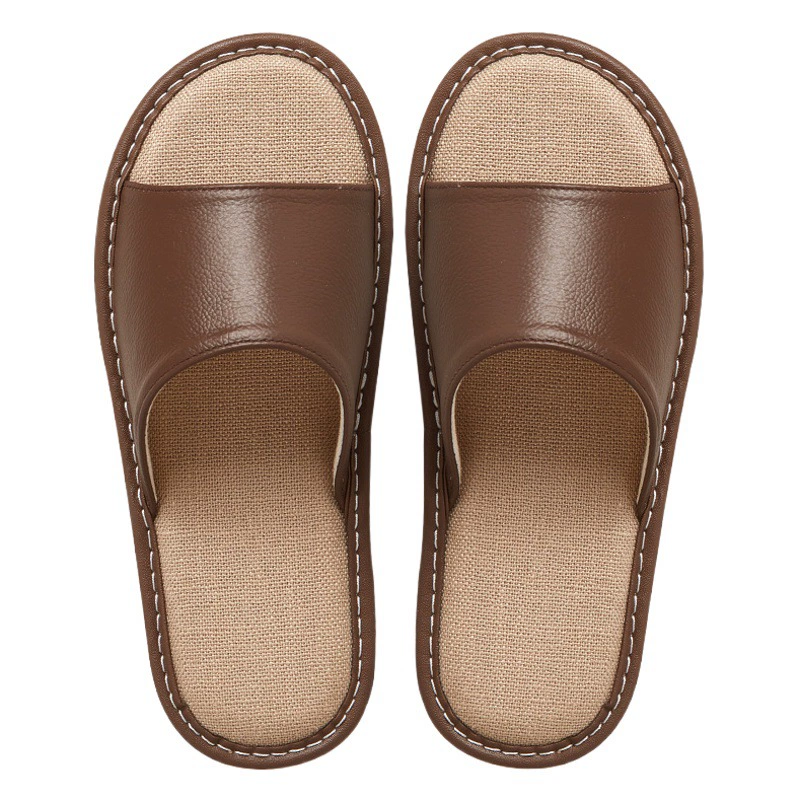 Льняные тапочки мужской крытый пол нескользящий