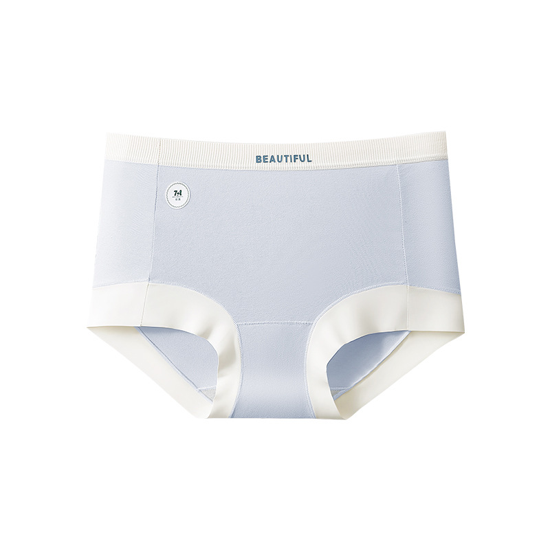 Pantalones interiores de algodón de estilo deportivo para mujeres sin marcas elásticas de cintura 7A entrepierna antibacteriana transpirable anti-luz de algodón para mujeres ángulo plano