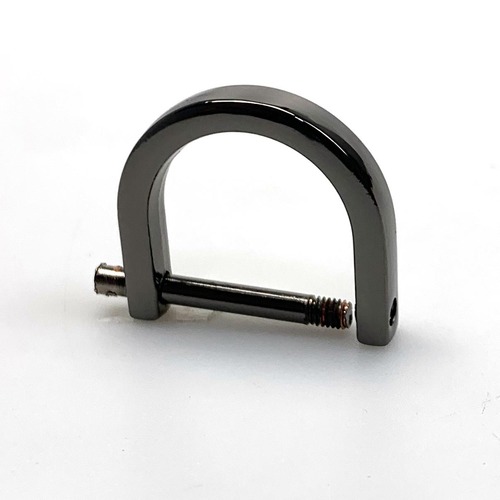 Guangzhou source luggage accessories detachable screw D buckle hanging buckle on the shoulder strap can be opened on both sides of the bag connecting buckle