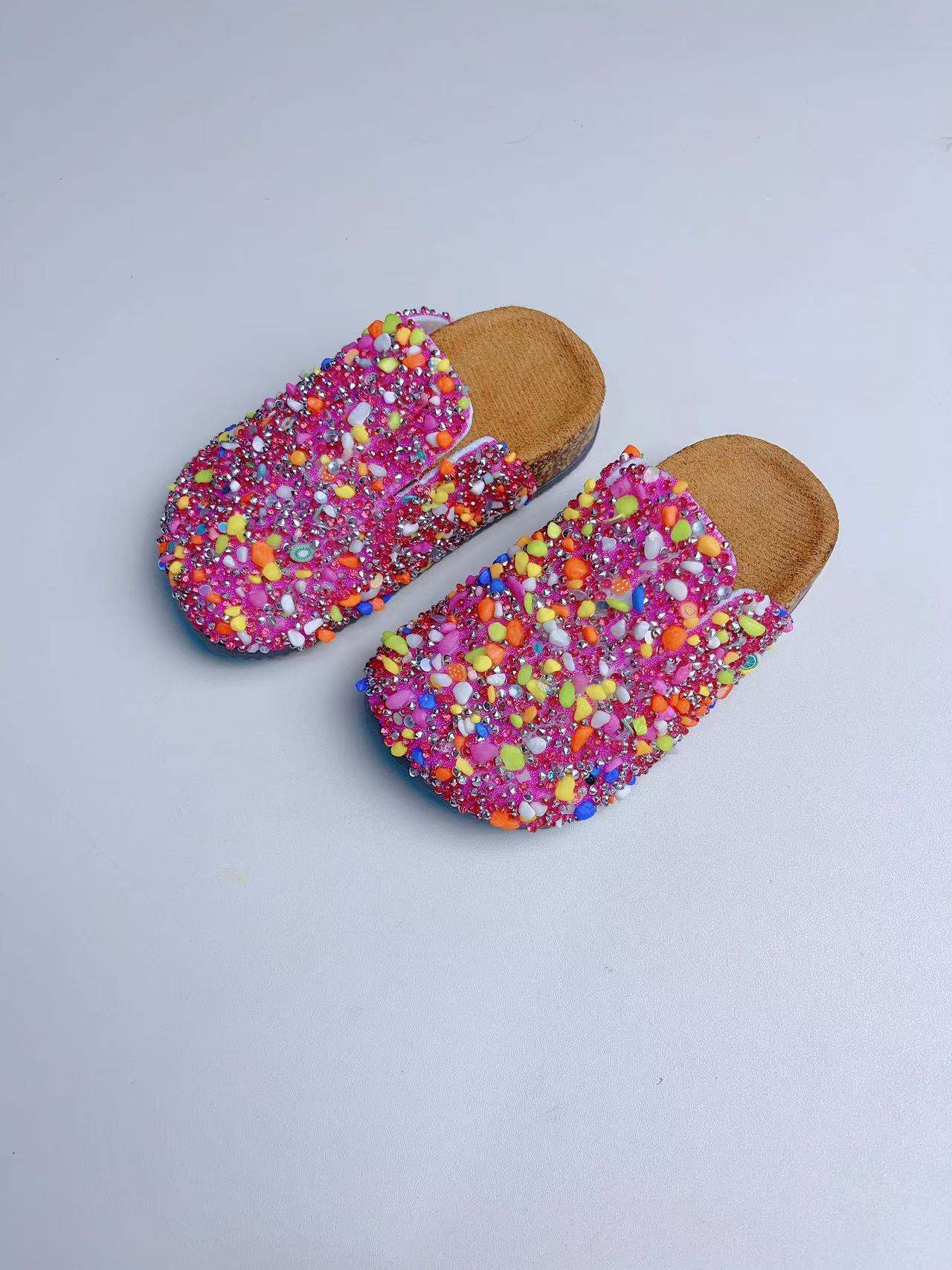 바오터우 컬러풀 스톤 로즈 레드