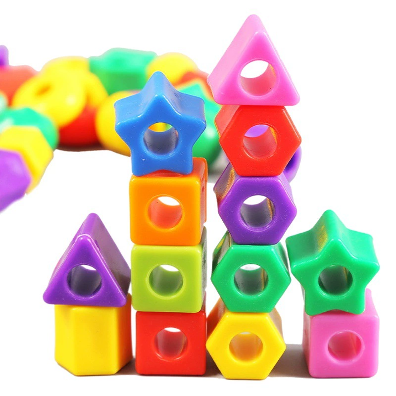 Детские бисерные бисерные упражнения, сосредоточенные на тренировках, бисерные игрушки, девочки, стеганые строительные блоки, детский сад 2-3 года