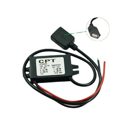 12V to 5V3A car power converter single USB car DC-DC step-down module voltage reducing line mobile phone charging