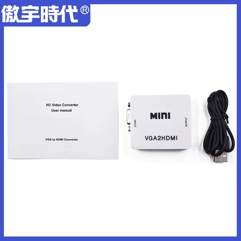 Minivgatohdmi converter with audio mini VGA to HDMI HD conversion box audio converter