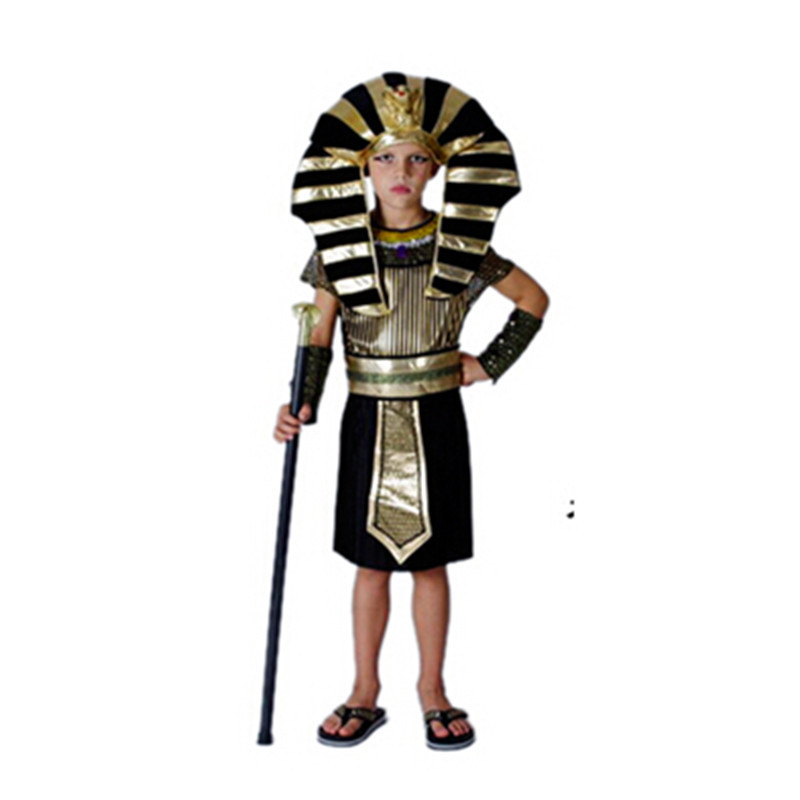 Halloween de los niños del faraón egipcio ropa Cleopatra traje de padre-niño traje antiguo griego Príncipe princesa traje