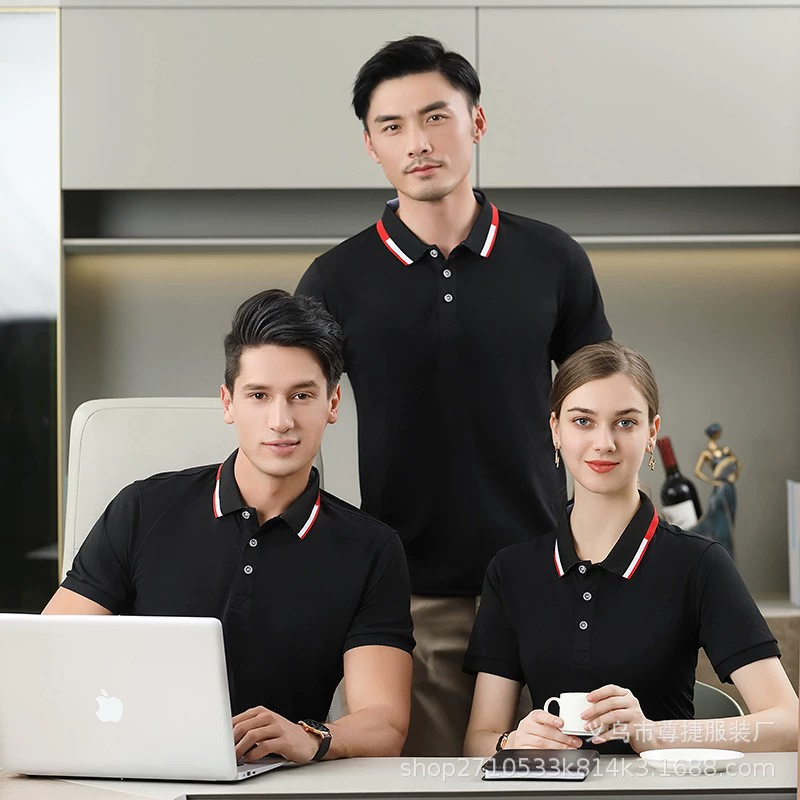 2108 рубашка-поло из хлопкового камвольного хлопка из ледяного шелка с цветными лацканами и групповым логотипом, униформа, рекламная рубашка на заказ, футболка с короткими рукавами