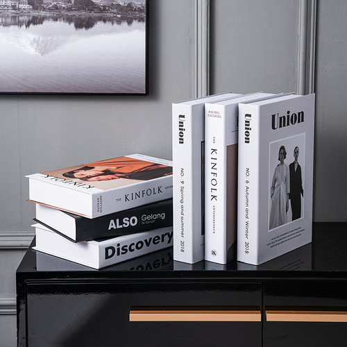 Modern Minimalist Art Fake Book Simulation Book Decorative Accent for Living Room, Office, Study, Entrance Hall