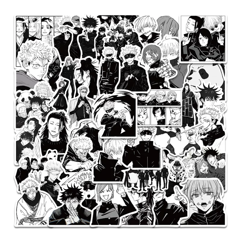 50 шт. чёрно-белых аниме-наклеек Dayman, персонаж дневника, наклейки, DIY для чехла телефона, шлема, скольжение автомобиля