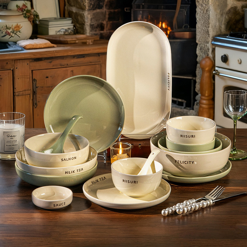 Dish Set, Household Tableware Set, Ceramic Small Bowl and Plate Set, Housewarming and Wedding Gift Dish Set, Household Tableware Set, Ceramic Small Bowl and Plate Set, Housewarming and Wedding Gift