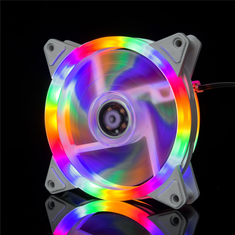 Ledケースファン12cm極光日食16led 12025クールledダブル絞りコンピュータケース|undefined