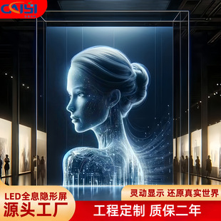 LED全息隐形屏透明屏led全息贴膜屏玻璃橱窗led洞洞屏柔性全息屏-阿里巴巴