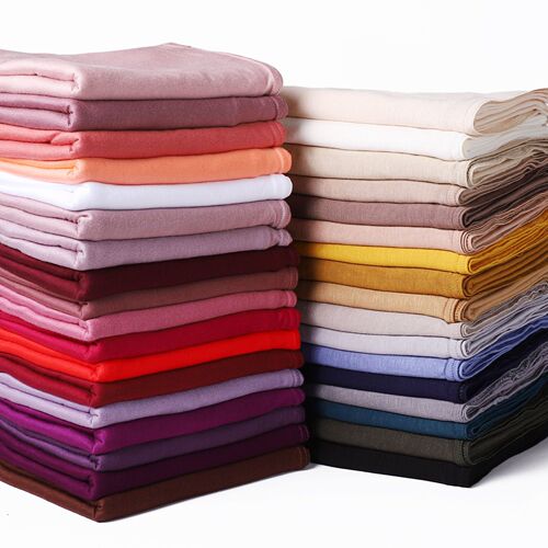 35-color Malaysian pure color modal frayed edge satin cotton long scarf jersey single color headscarf cover scarf