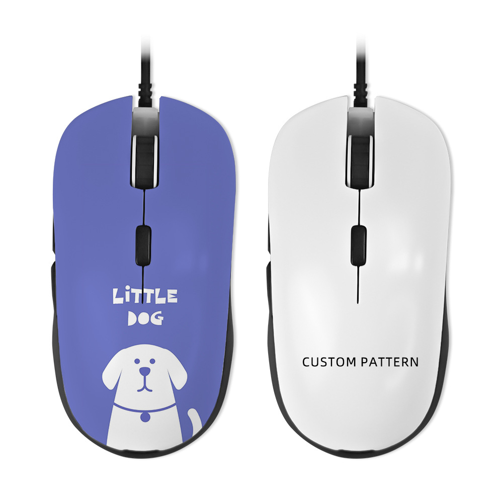 Nuevo mouse de transferencia térmica cableado cubierta en blanco de transferencia térmica material en blanco soporte de creatividad personalizada