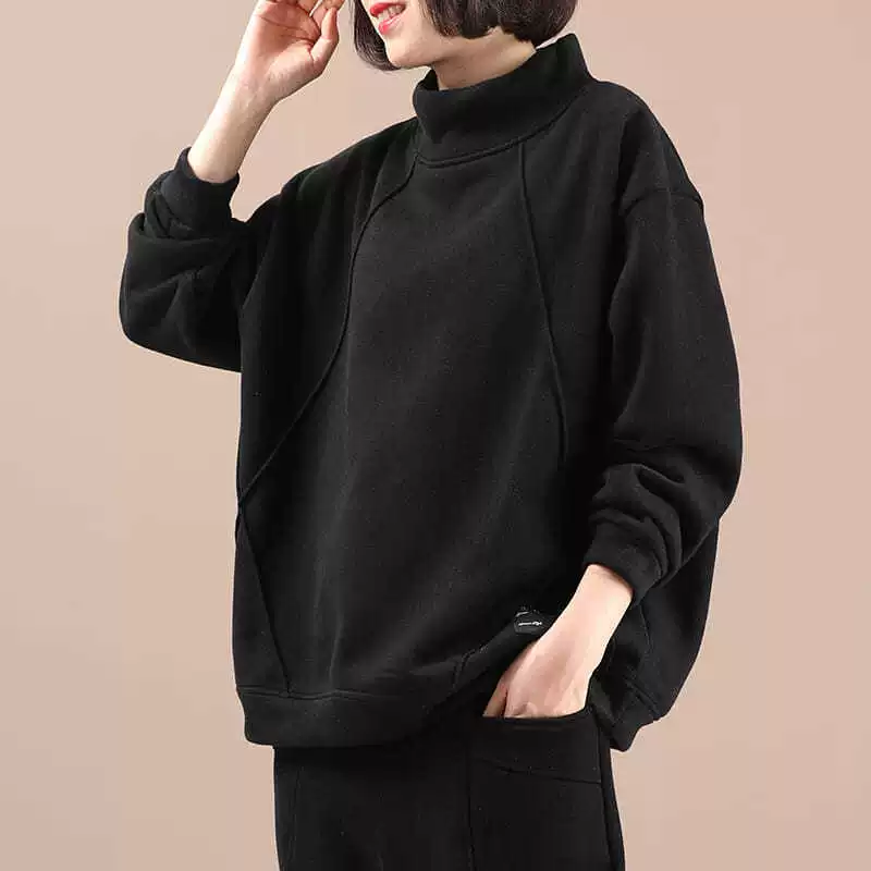 黁白 Tide, тёплый свитшот, корейский стиль, большой размер