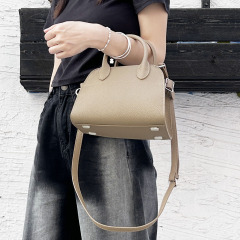 嚴選新款真皮流行文藝時尚百搭荔枝紋MINI貝殼女包單肩斜挎手提包