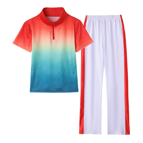 Summer and autumn square dance clothing new performance dance clothing stage group aerobics Jiamusi sports suit 1999