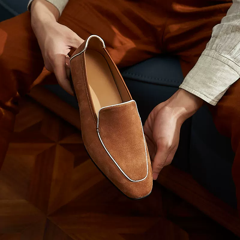 Листовая кожаная повседневная обувь Lefu бизнес одет ленивая кожаная мужская обувь британский джентльмен Lefu обувь