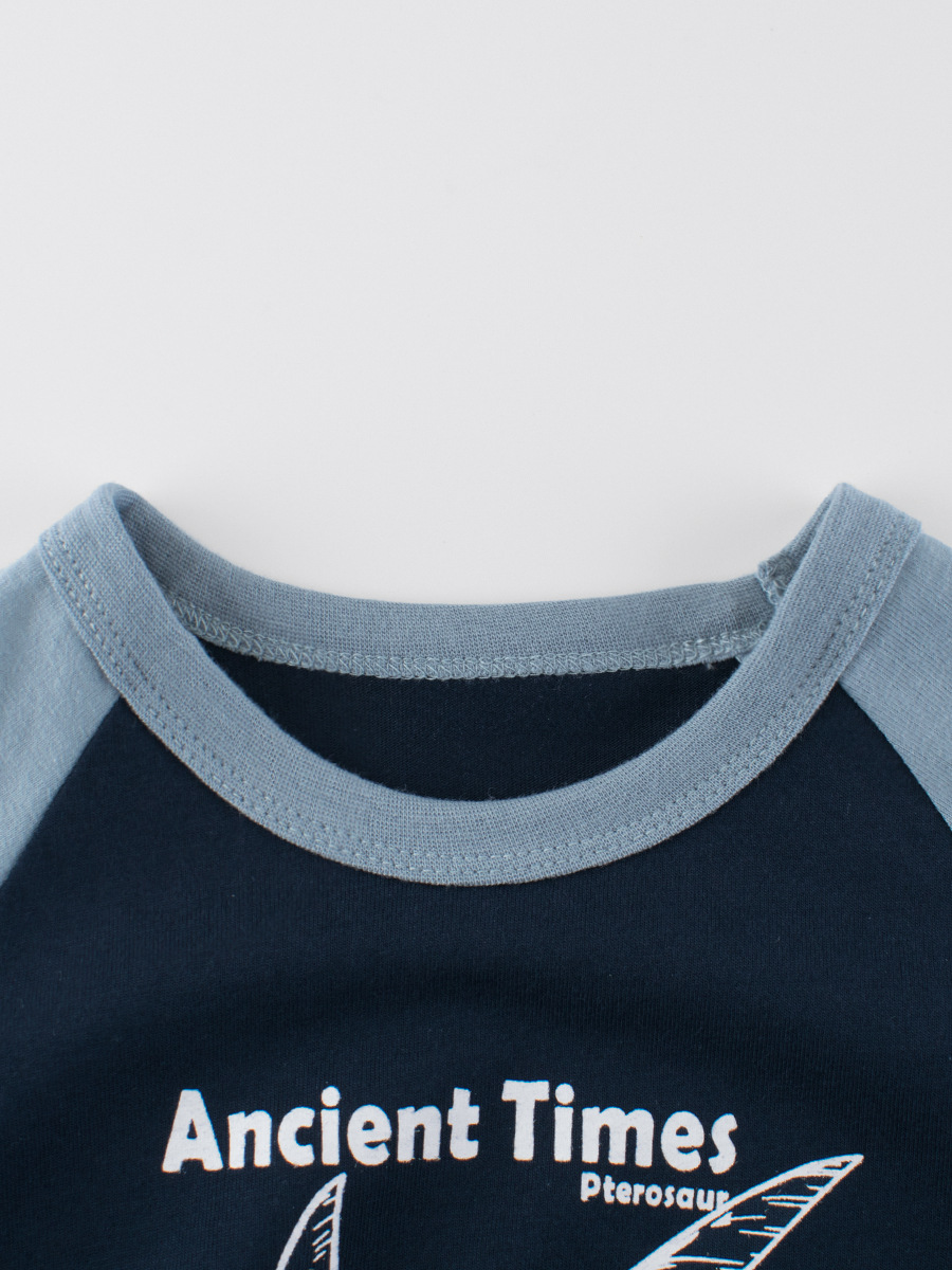 27kids ropa infantil transfronteriza para niños pequeños y medianos raglán camiseta de manga larga al por mayor camisa de fondo para niños ropa de bebé al por mayor